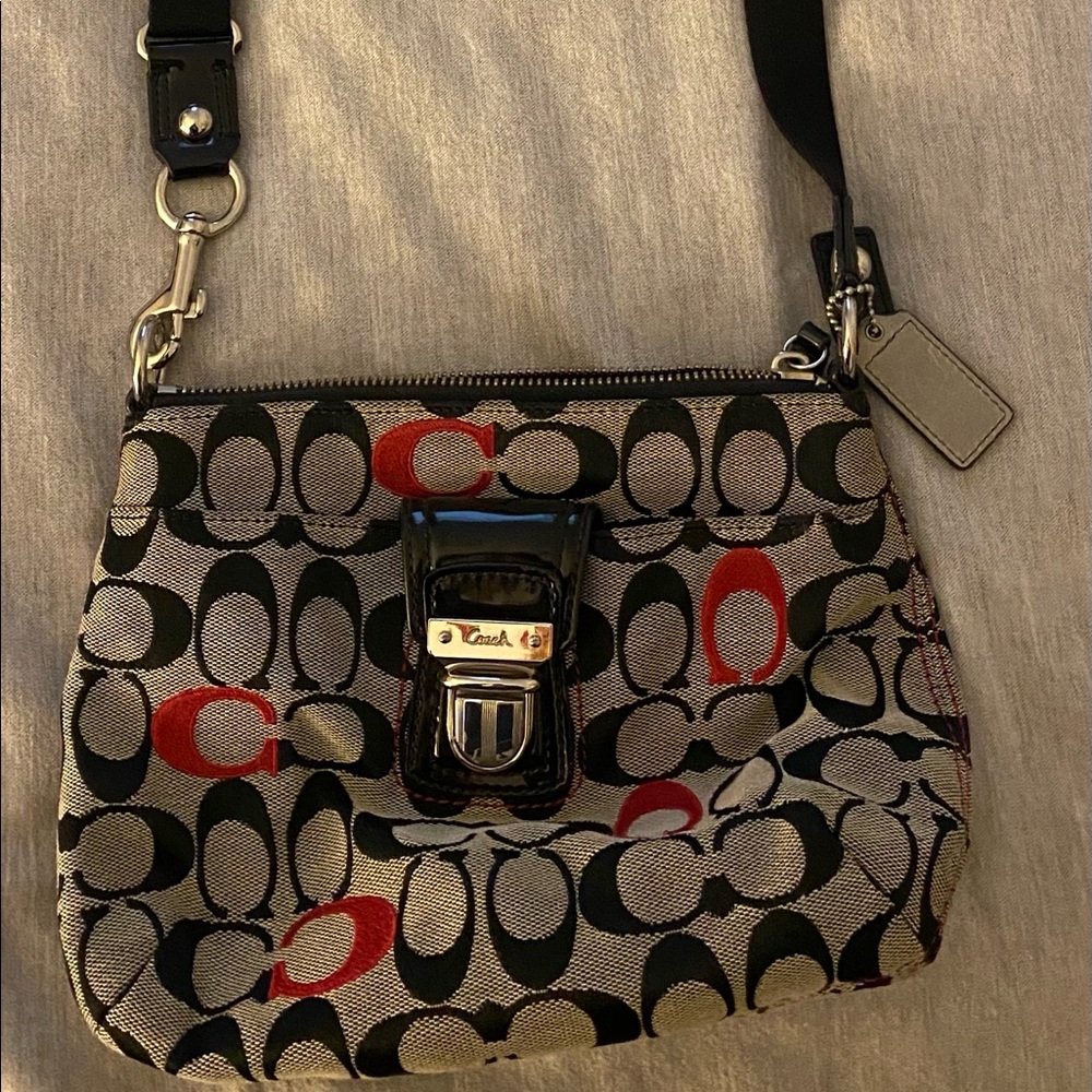 COACH signature canvas crossbody